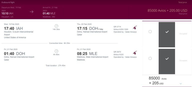 85K Qatar to MLE